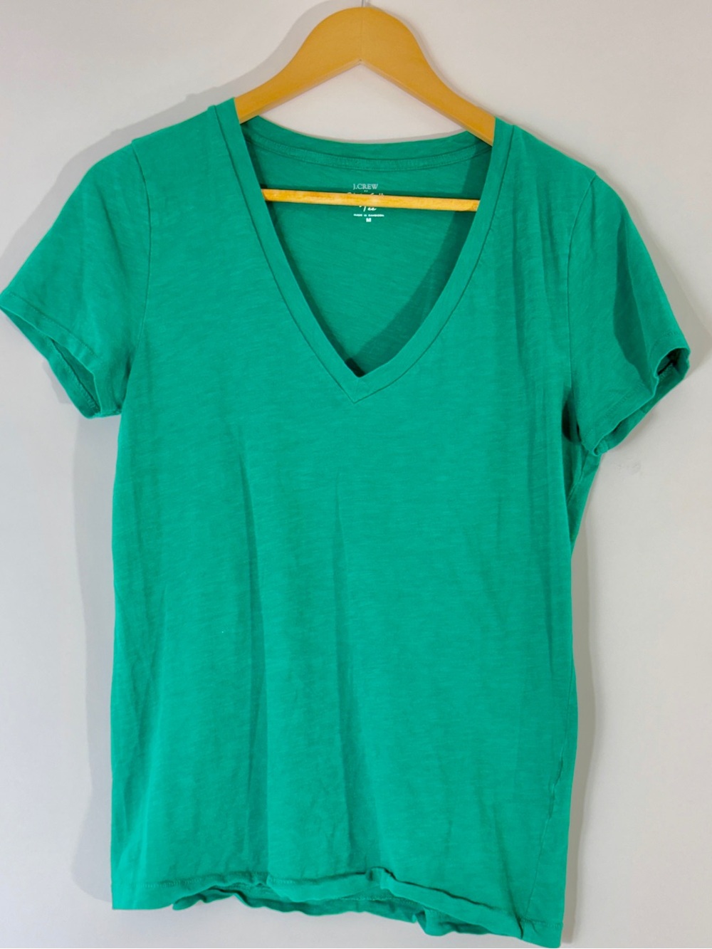 J. Crew Teal V-Neck Short Sleeve Tee